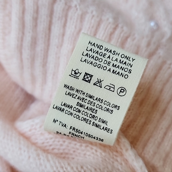 NWT FRNCH blush cardigan with pearl accents size small - Picture 13 of 16